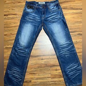 Liuces men’s jeans dark blue denim size 32/30